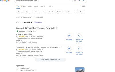 running ads for contractors
