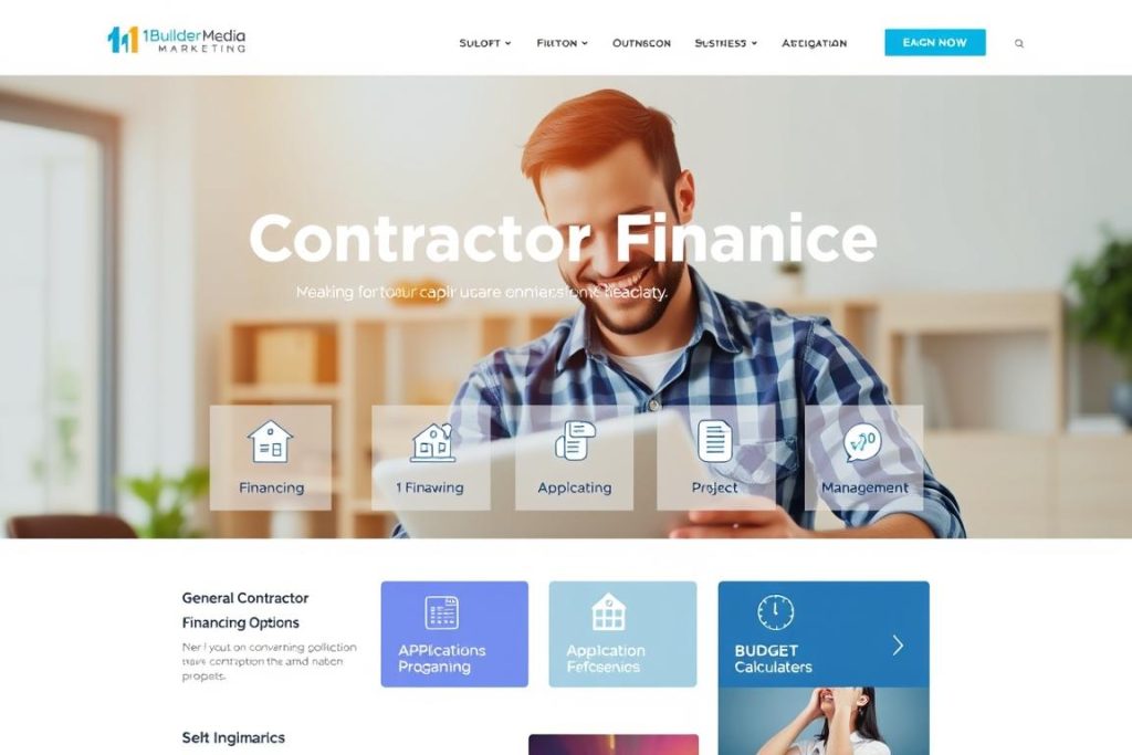 contractor financing website optimization design elements