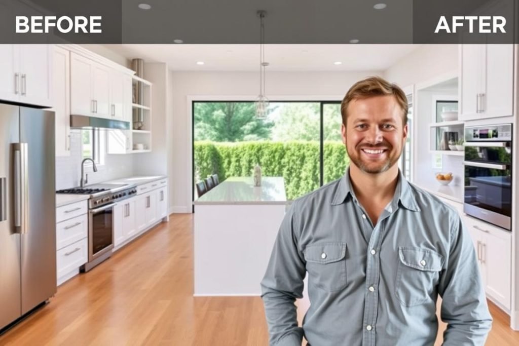 Before-and-after photos for kitchen remodels marketing