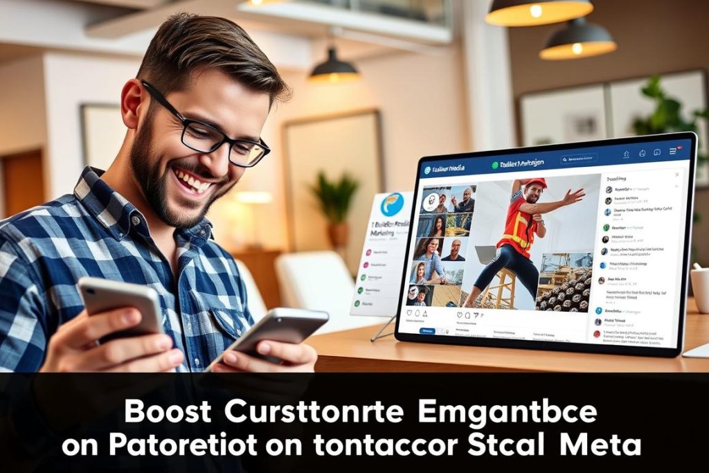 Customer engagement on contractor social media